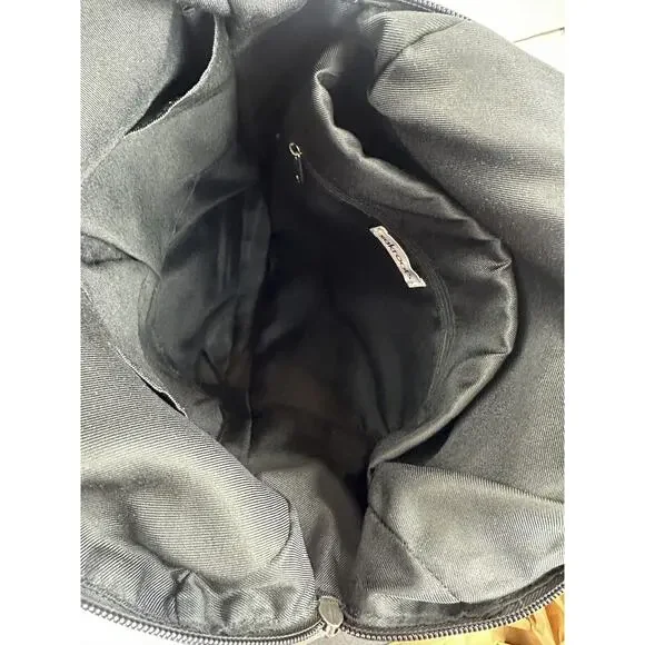 Sakroots Black Backpack White Script Print Convertible Travel Boho Bag Keychain - Picture 11 of 16